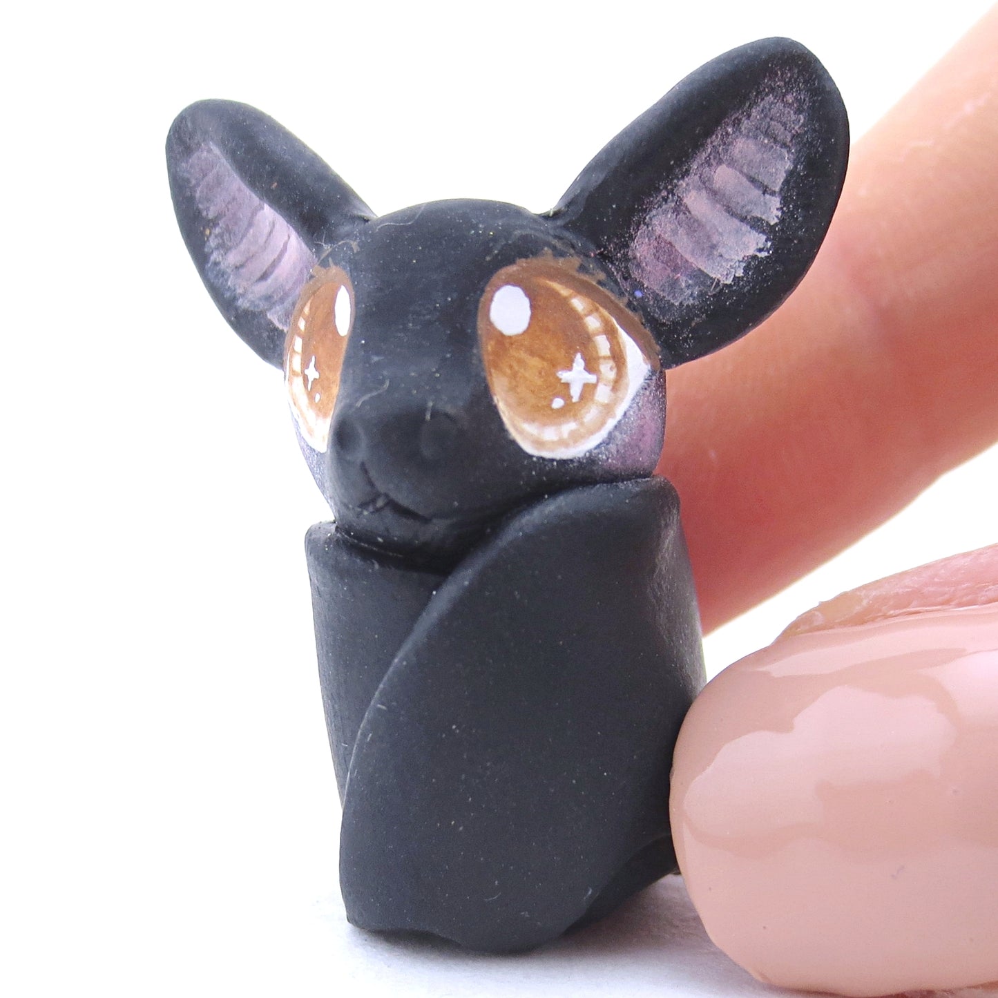 Big-Eared Bat Figurine - Polymer Clay Fall Animals