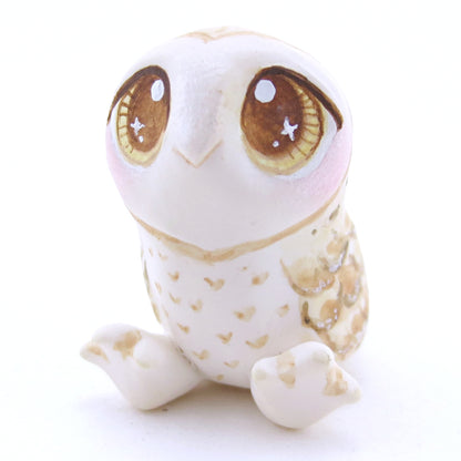 Barn Owl Figurine - Polymer Clay Fall Animals