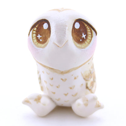 Barn Owl Figurine - Polymer Clay Fall Animals