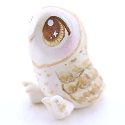 Barn Owl Figurine - Polymer Clay Fall Animals