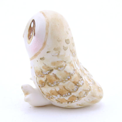 Barn Owl Figurine - Polymer Clay Fall Animals