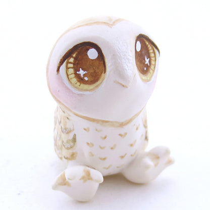 Barn Owl Figurine - Polymer Clay Fall Animals