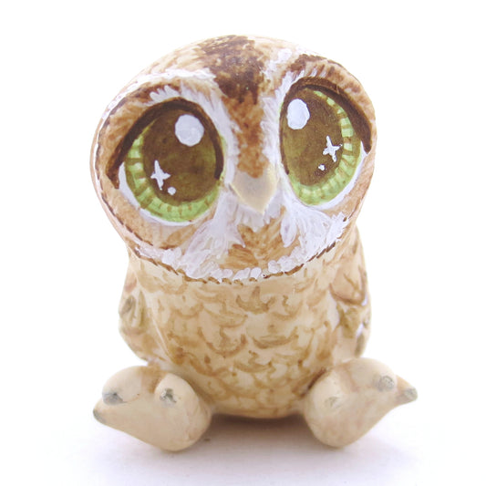 Tawny Owl Figurine - Polymer Clay Fall Animals