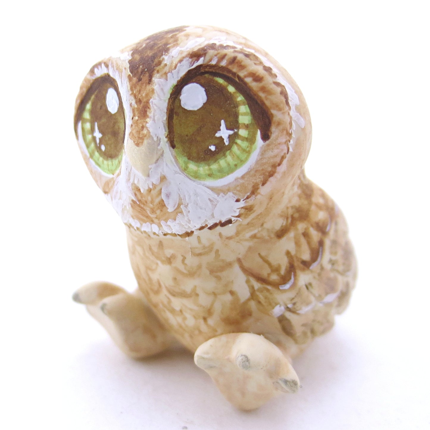 Tawny Owl Figurine - Polymer Clay Fall Animals