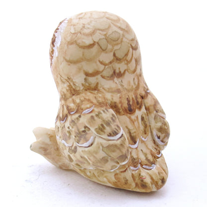 Tawny Owl Figurine - Polymer Clay Fall Animals