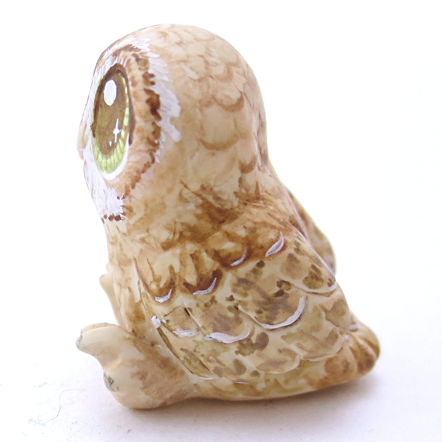 Tawny Owl Figurine - Polymer Clay Fall Animals