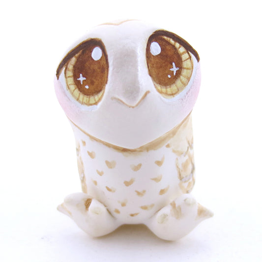 Barn Owl Figurine - Polymer Clay Fall Animals - Version 2