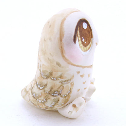 Barn Owl Figurine - Polymer Clay Fall Animals - Version 2