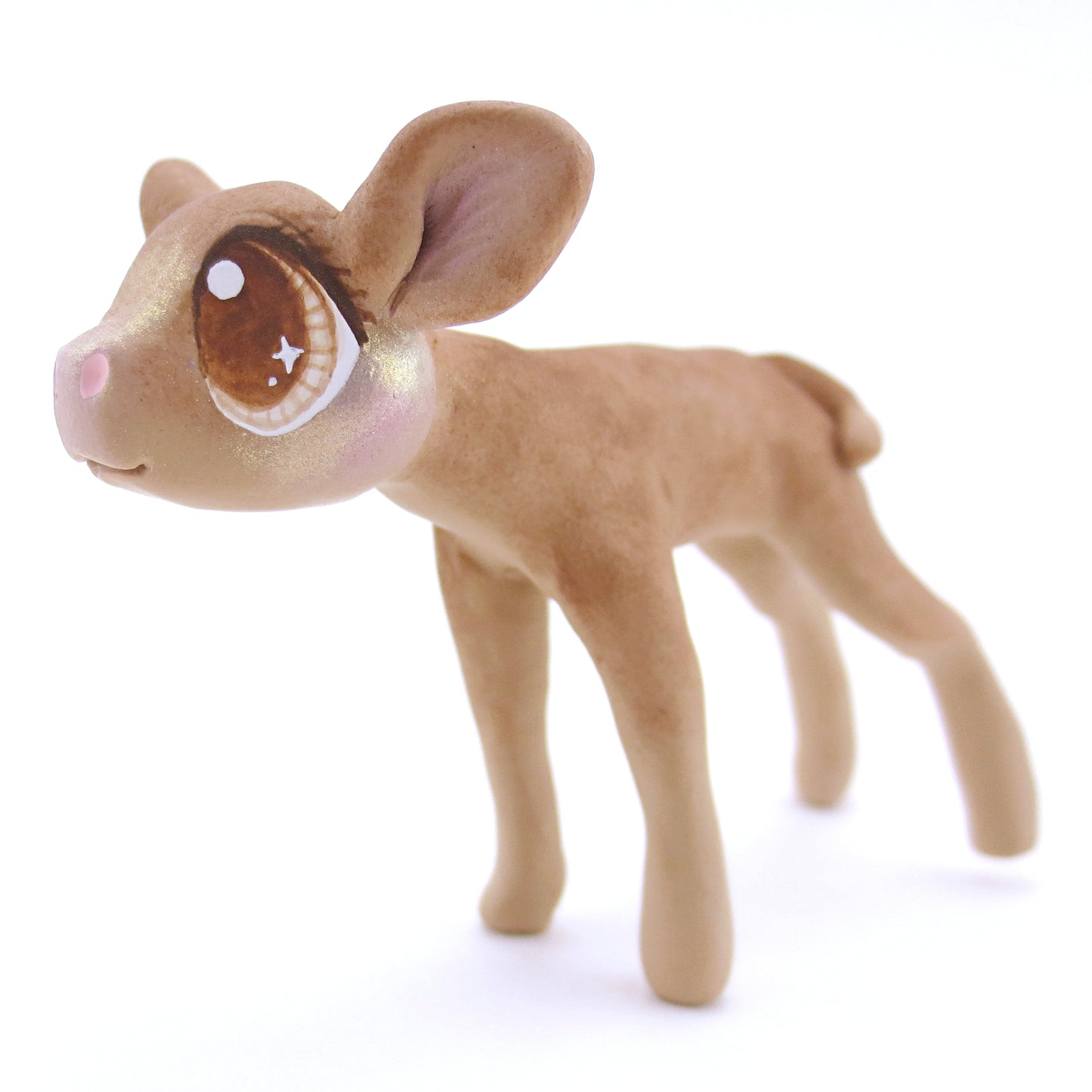 Baby Jersey Cow Figurine - Polymer Clay Fall Animals