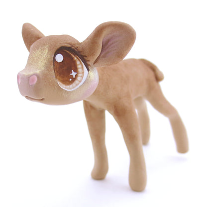 Baby Jersey Cow Figurine - Polymer Clay Fall Animals