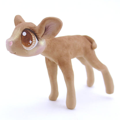 Baby Jersey Cow Figurine - Polymer Clay Fall Animals