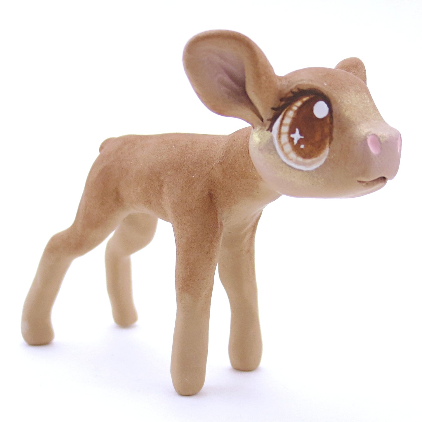 Baby Jersey Cow Figurine - Polymer Clay Fall Animals