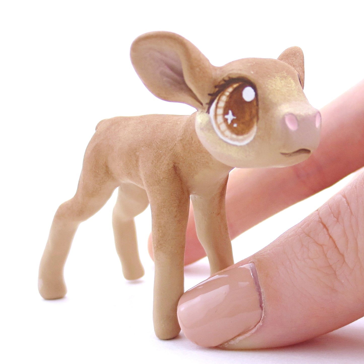 Baby Jersey Cow Figurine - Polymer Clay Fall Animals