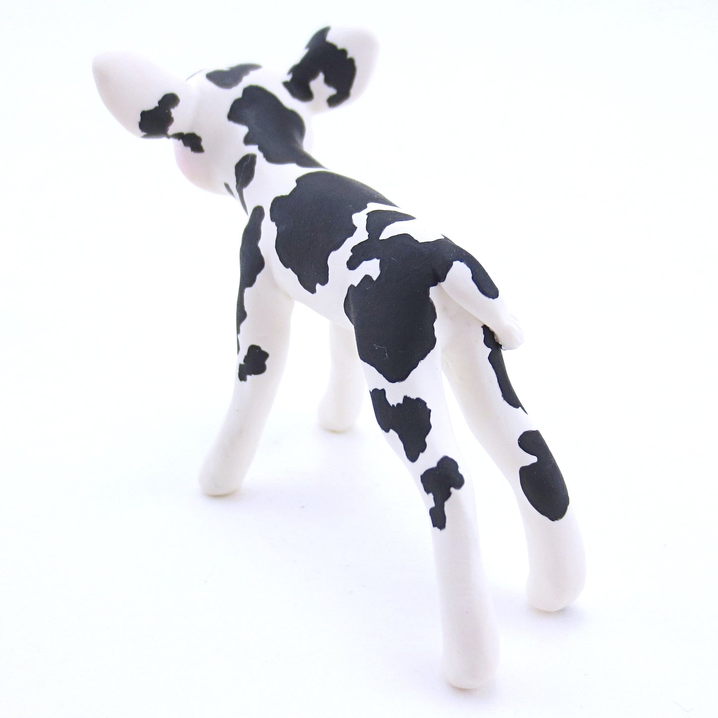 Black and White Holstein Cow Figurine - Polymer Clay Fall Animals