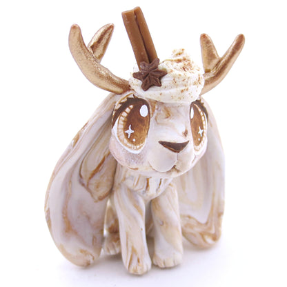 Chai Spice Jackalope Figurine - Polymer Clay Fall Animals