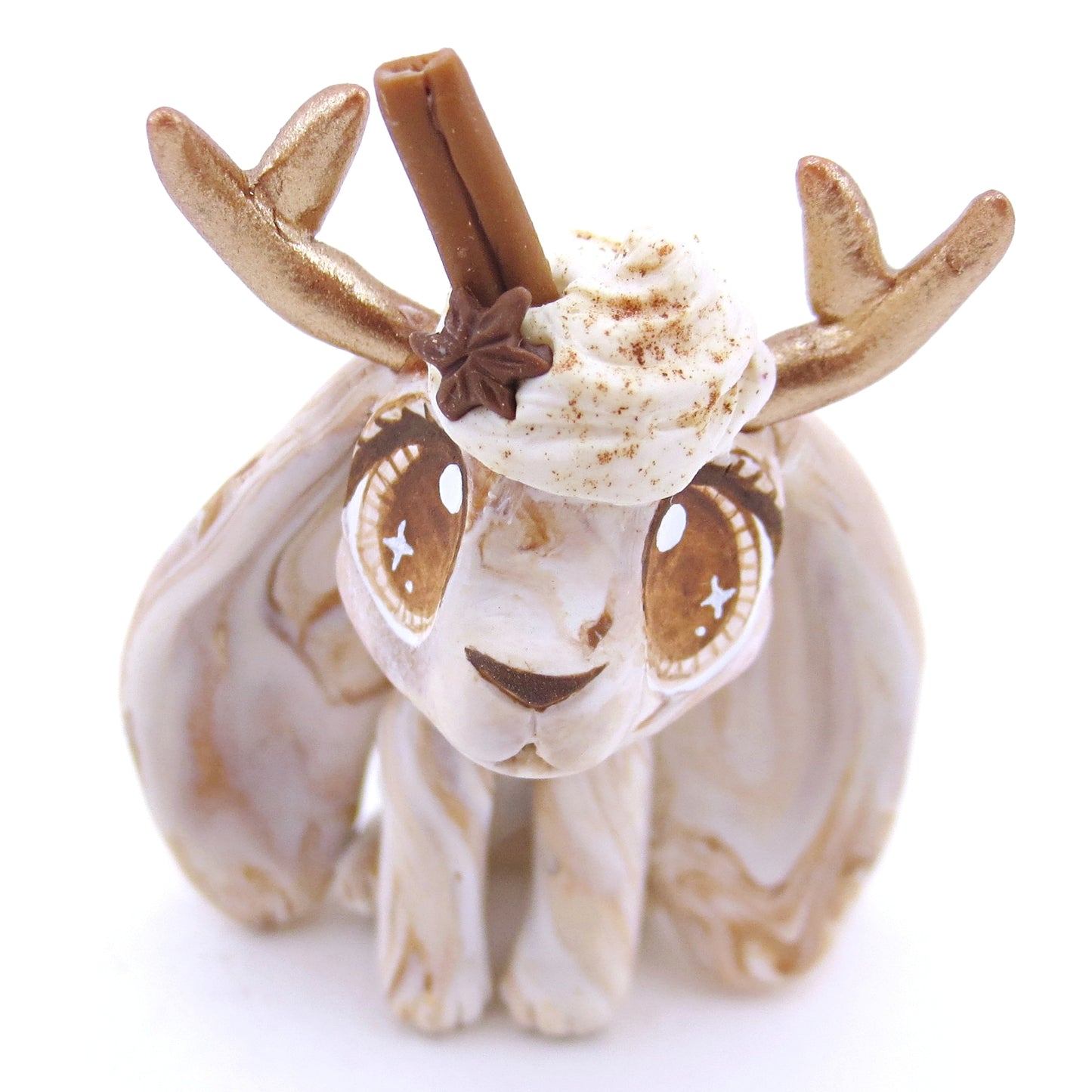 Chai Spice Jackalope Figurine - Polymer Clay Fall Animals