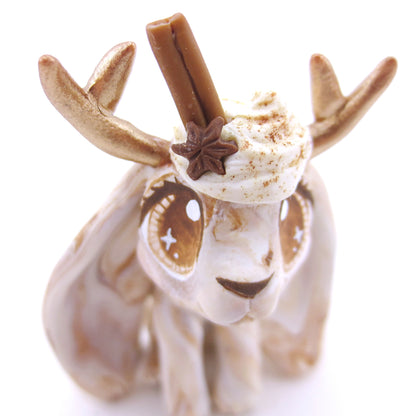 Chai Spice Jackalope Figurine - Polymer Clay Fall Animals