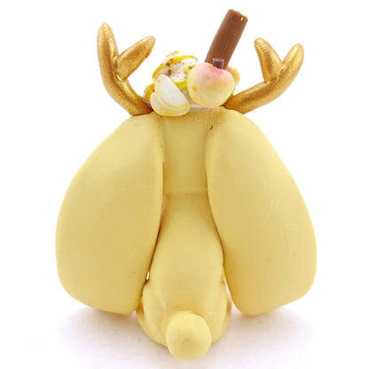 Apple Cider Jackalope Figurine - Polymer Clay Fall Animals