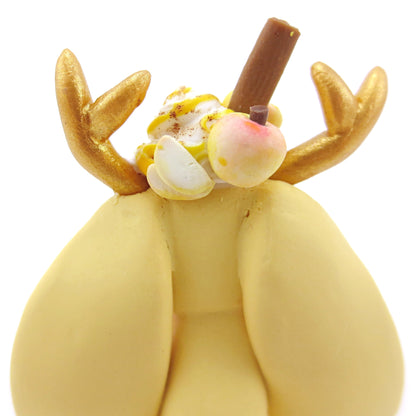 Apple Cider Jackalope Figurine - Polymer Clay Fall Animals