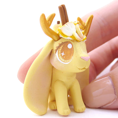 Apple Cider Jackalope Figurine - Polymer Clay Fall Animals