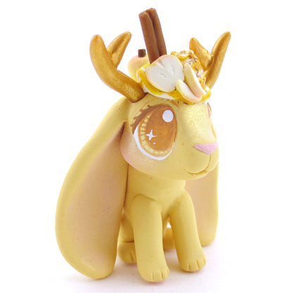 Apple Cider Jackalope Figurine - Polymer Clay Fall Animals