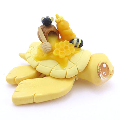 Honey Turtle Figurine - Polymer Clay Fall Animals