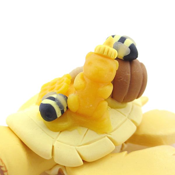 Honey Turtle Figurine - Polymer Clay Fall Animals