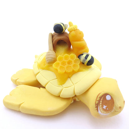 Honey Turtle Figurine - Polymer Clay Fall Animals