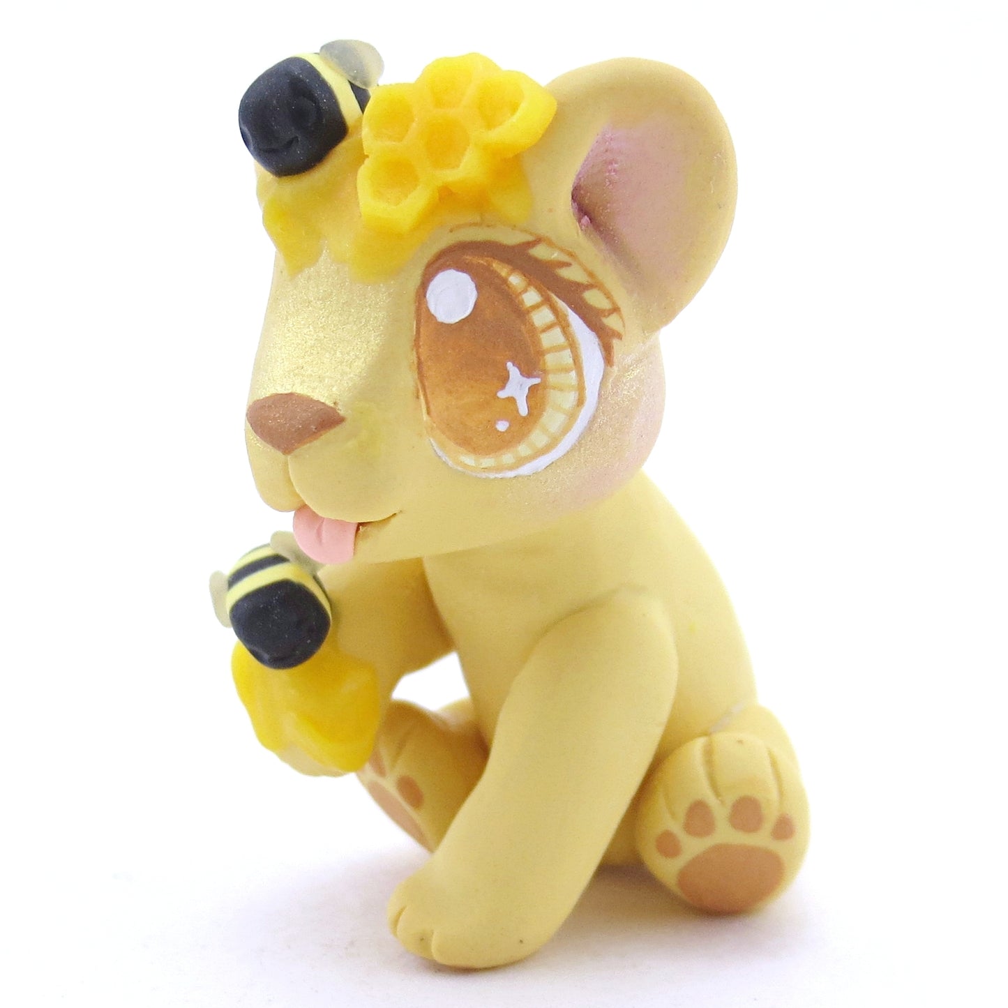 Honey Bear Figurine - Polymer Clay Fall Animals