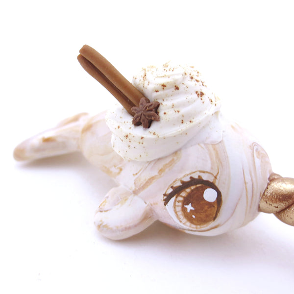 Chai Spice Narwhal Figurine - Polymer Clay Fall Animals