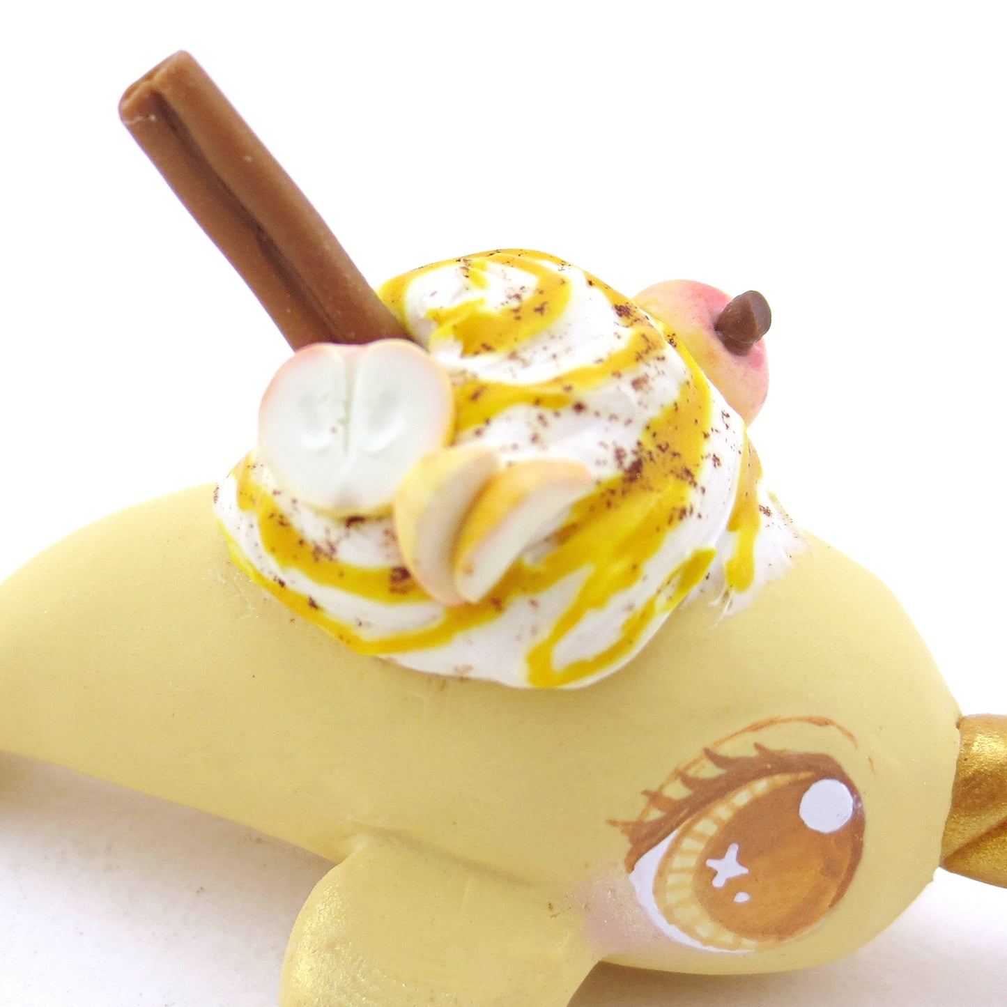 Apple Cider Narwhal Figurine - Polymer Clay Fall Animals