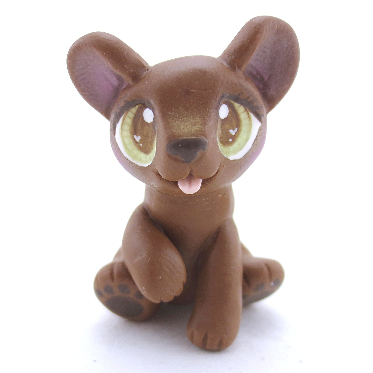 "Milk Chocolate" Baby Bear Figurine - Polymer Clay Fall Animals