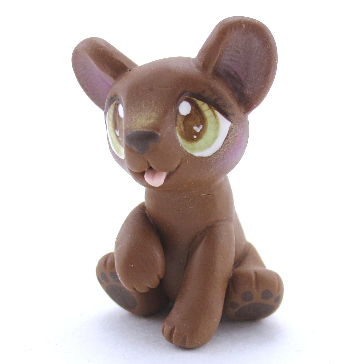 "Milk Chocolate" Baby Bear Figurine - Polymer Clay Fall Animals