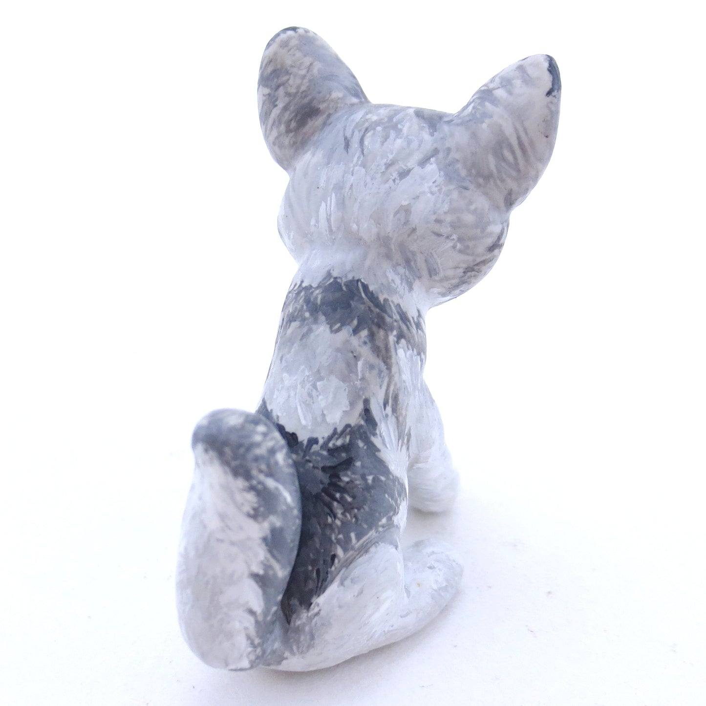 Grey Wolf Figurine - Polymer Clay Fall Animals