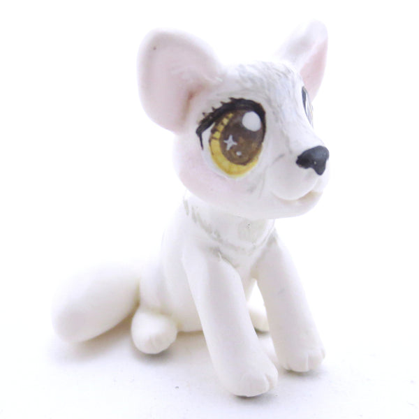White Wolf Figurine - Polymer Clay Fall Animals