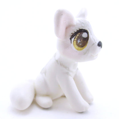 White Wolf Figurine - Polymer Clay Fall Animals