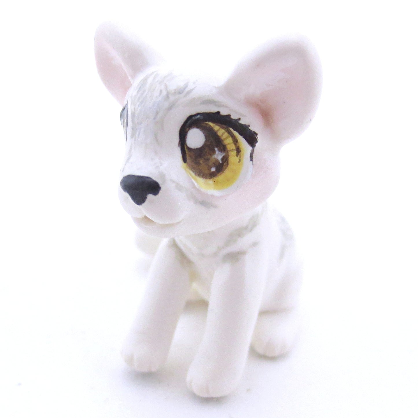 White Wolf Figurine - Polymer Clay Fall Animals