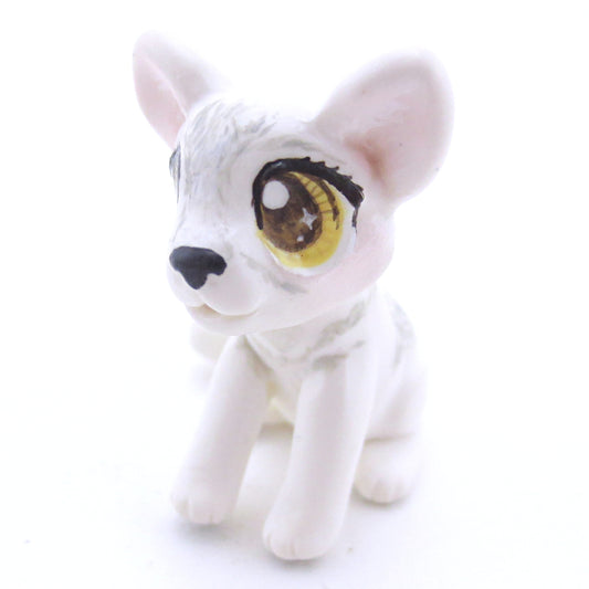 White Wolf Figurine - Polymer Clay Fall Animals