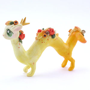 "The Fall Bringer" Noodle Dragon Figurine - Polymer Clay Fall Animals