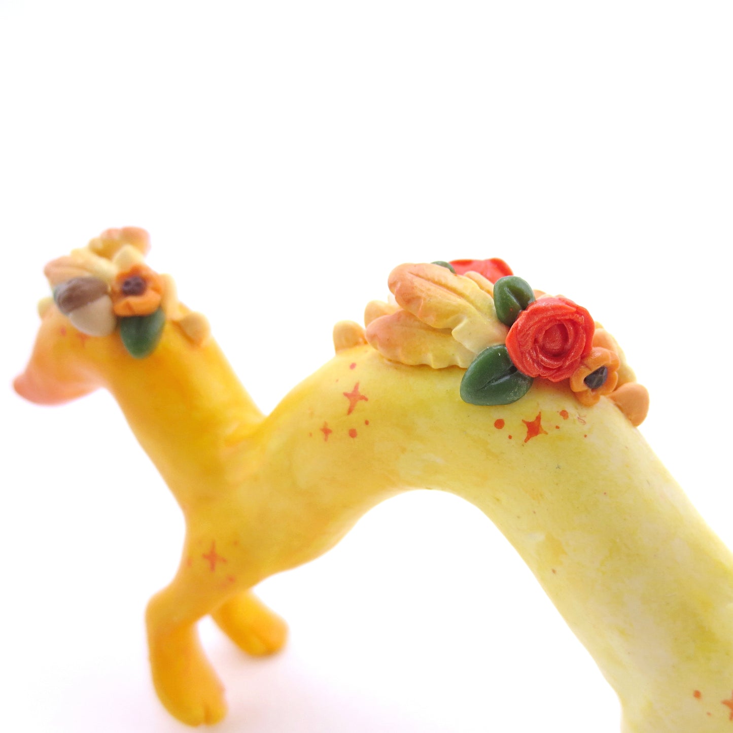 "The Fall Bringer" Noodle Dragon Figurine - Polymer Clay Fall Animals