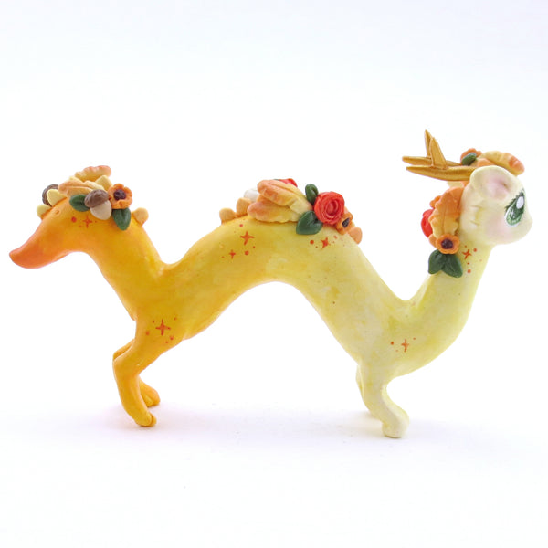 "The Fall Bringer" Noodle Dragon Figurine - Polymer Clay Fall Animals