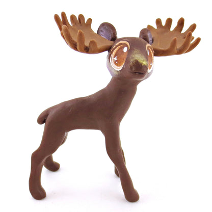 Moose Figurine - Polymer Clay Fall Animals