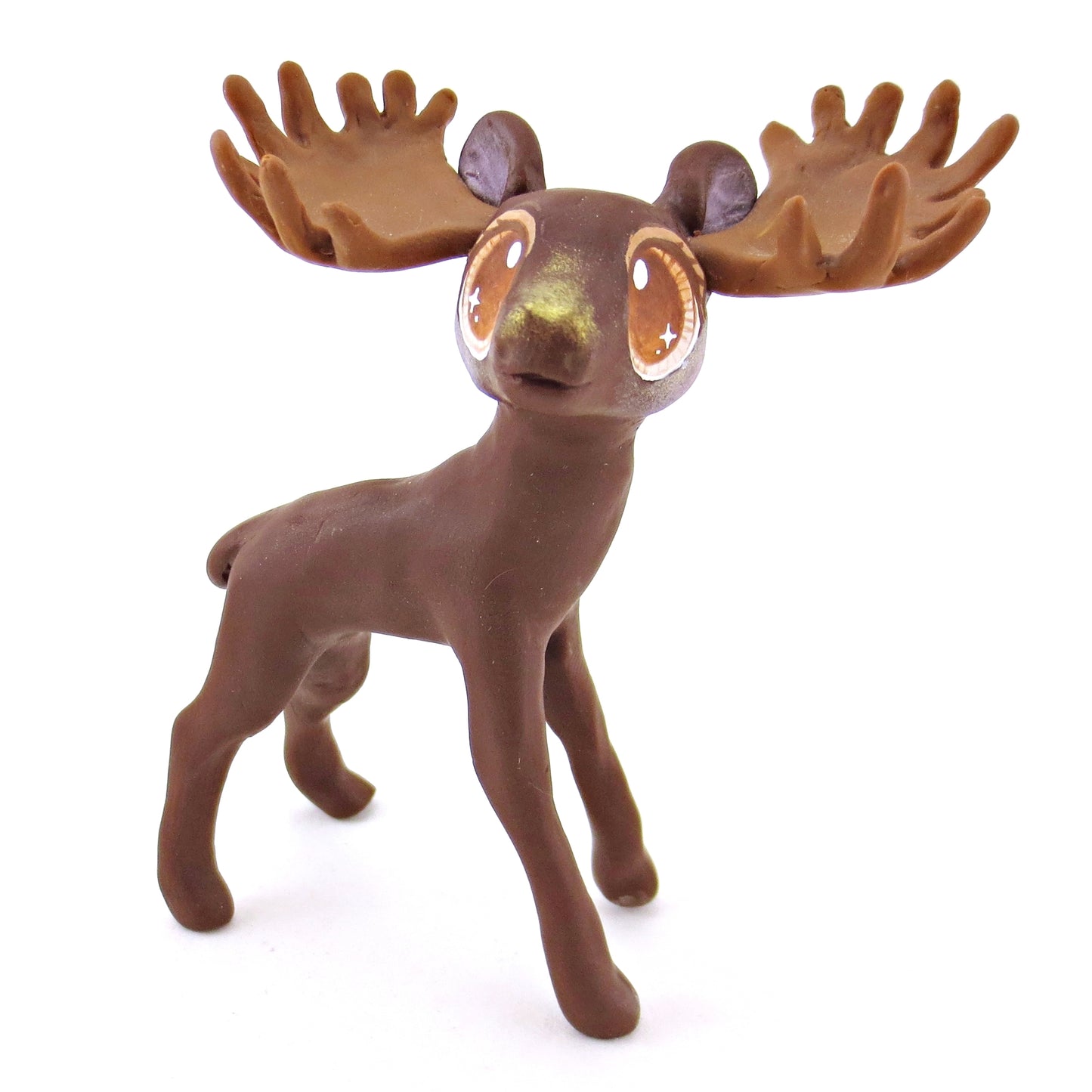 Moose Figurine - Polymer Clay Fall Animals