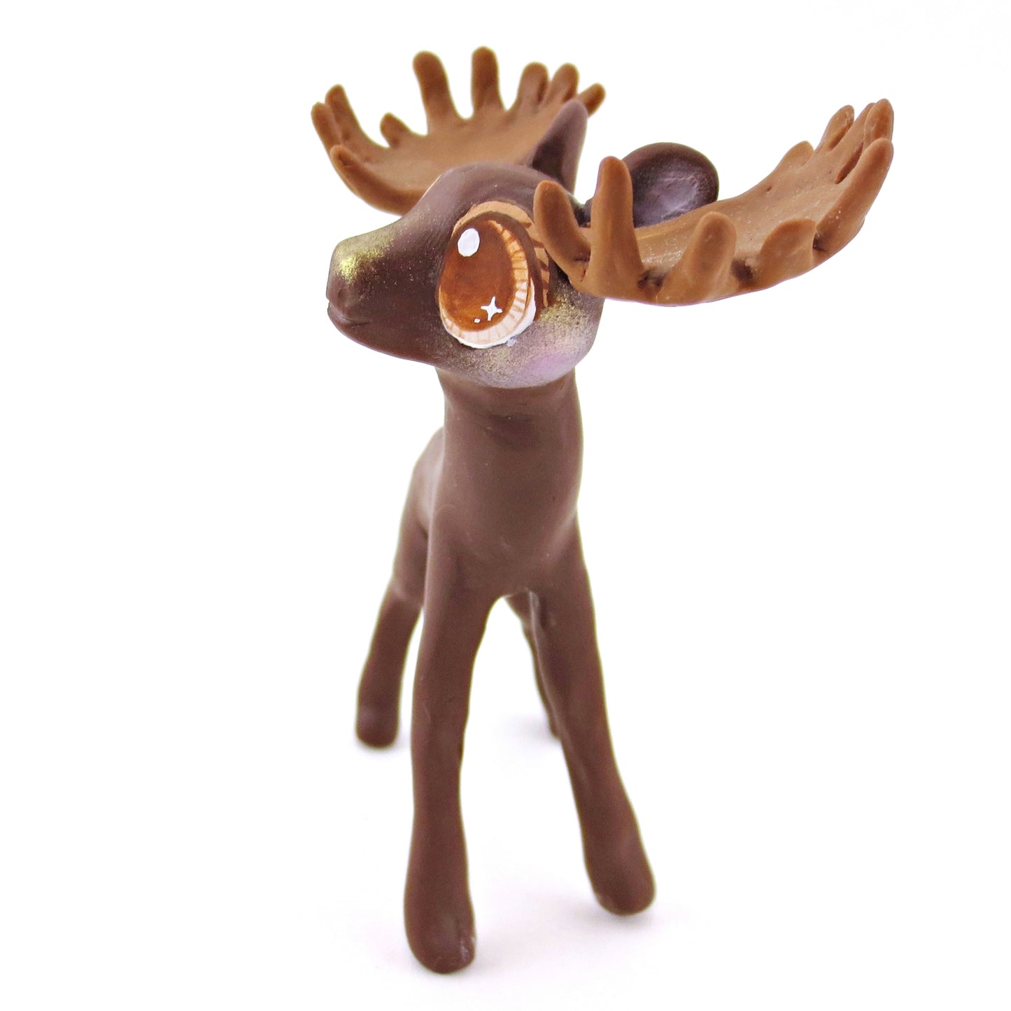 Moose Figurine - Polymer Clay Fall Animals