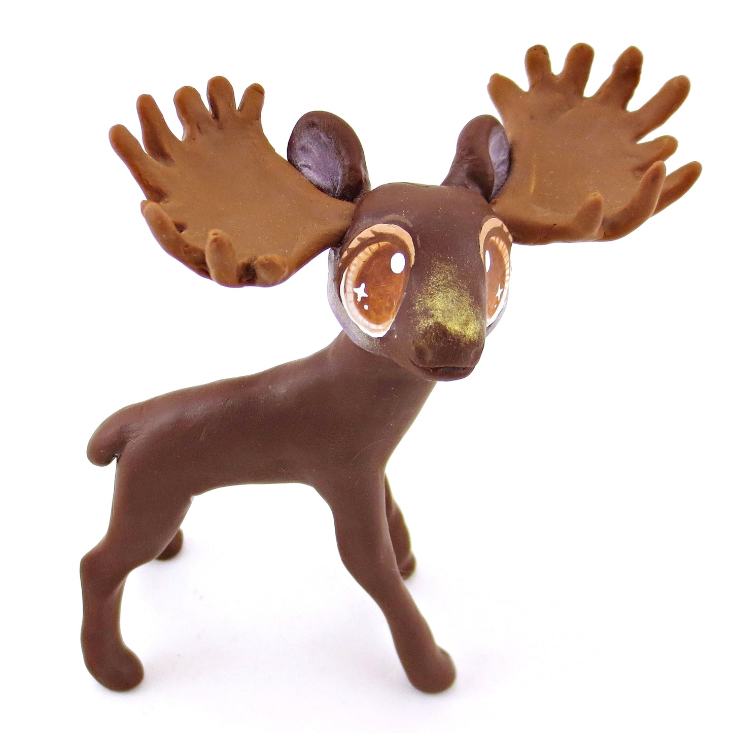 Moose Figurine - Polymer Clay Fall Animals