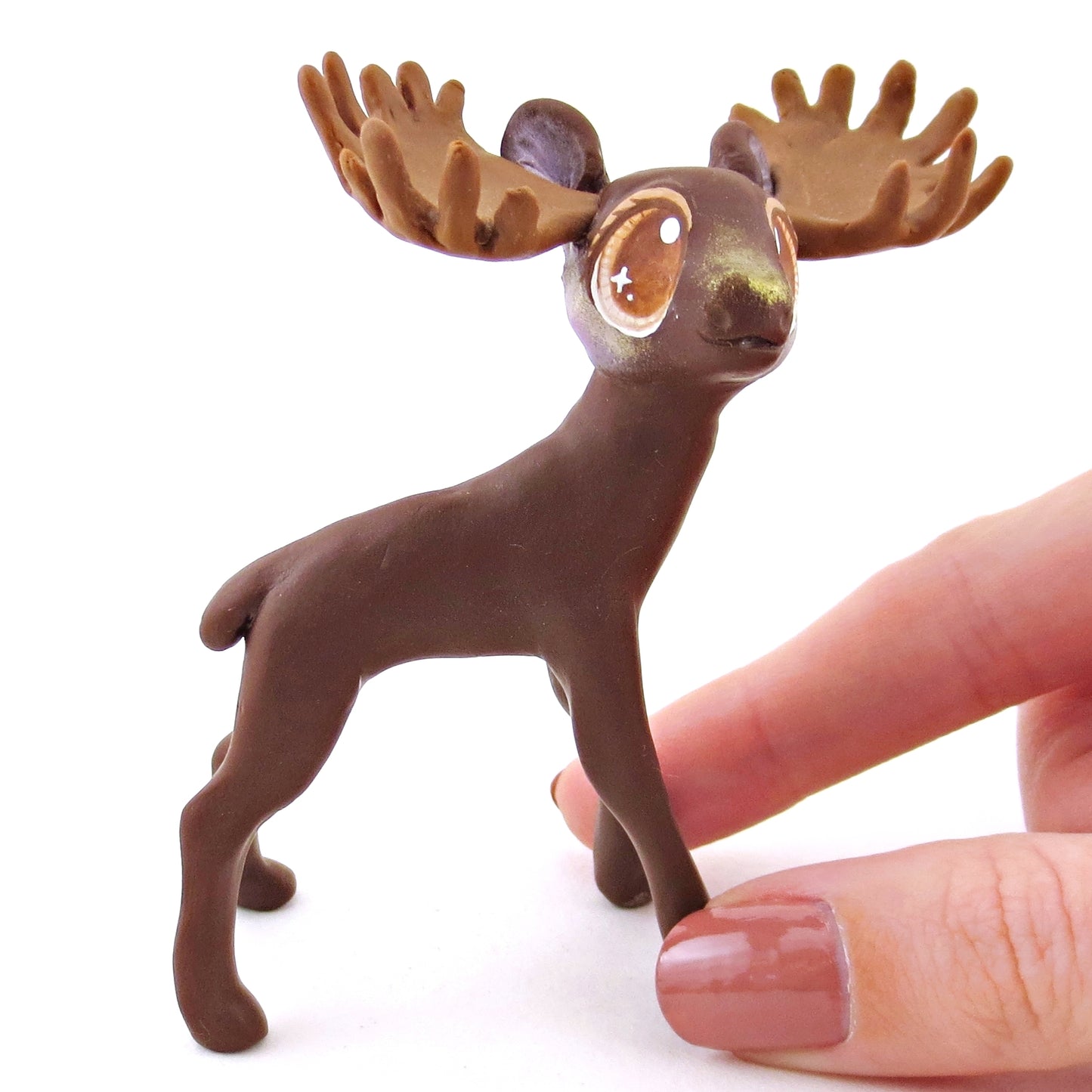 Moose Figurine - Polymer Clay Fall Animals