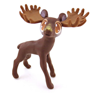 Moose Figurine - Polymer Clay Fall Animals