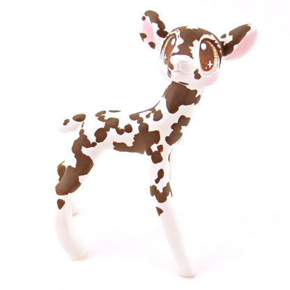 Standing Piebald Deer Figurine - Polymer Clay Fall Animals