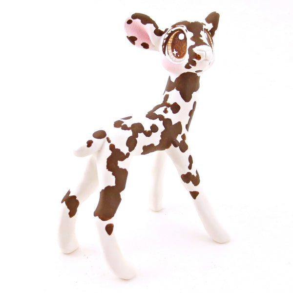 Standing Piebald Deer Figurine - Polymer Clay Fall Animals