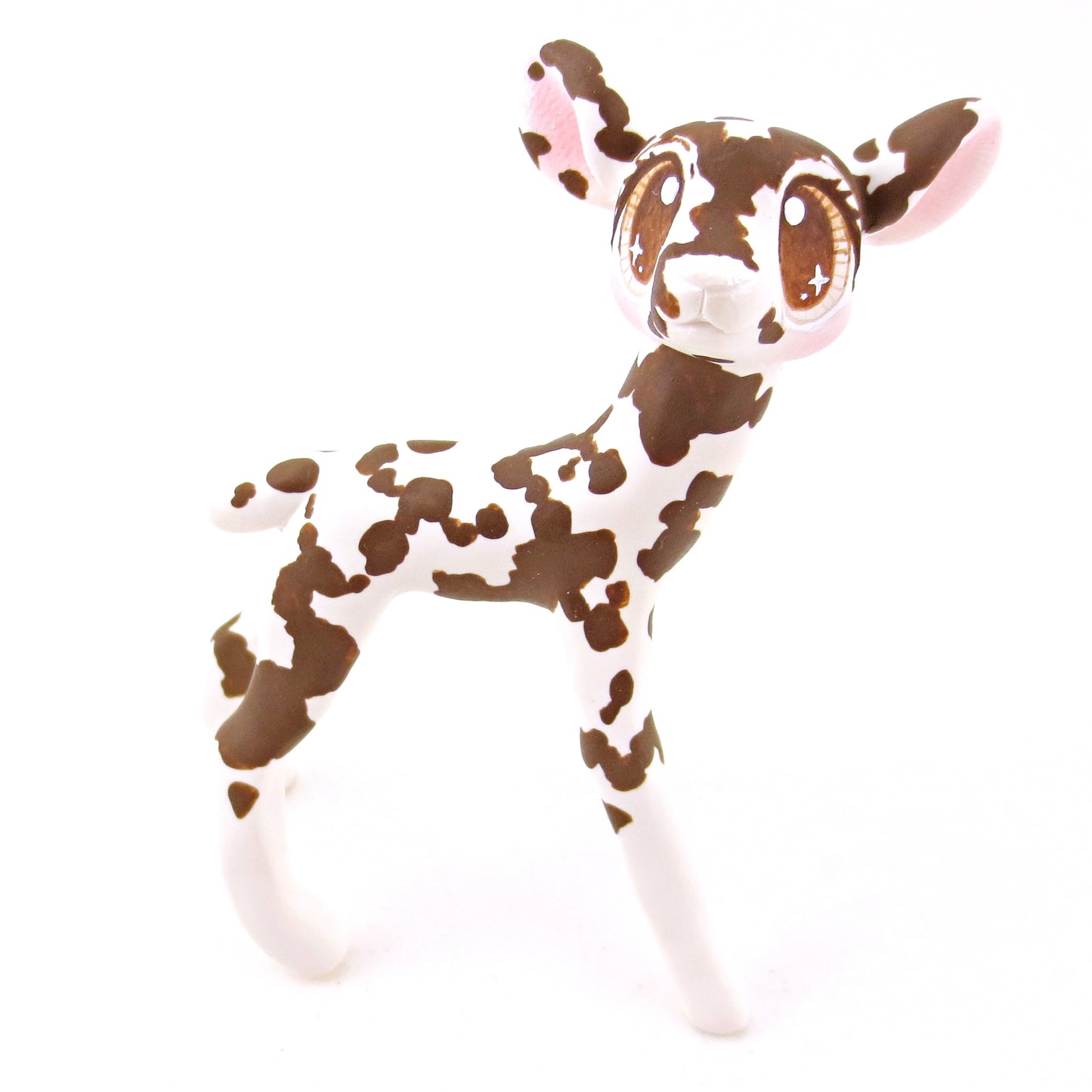 Standing Piebald Deer Figurine - Polymer Clay Fall Animals